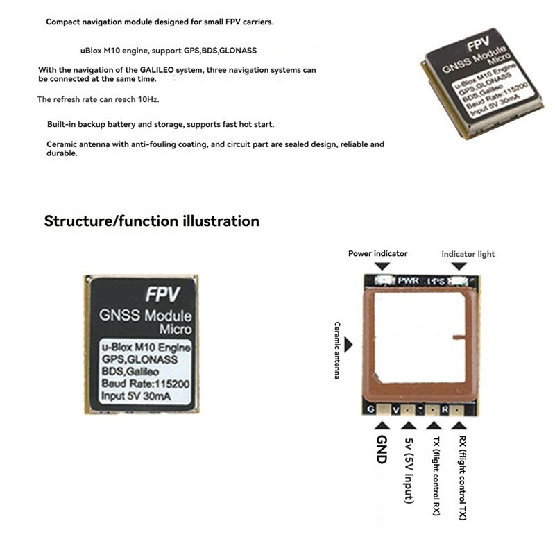 B16C-For RUSHFPV GNSS Micro M1 - Drone Gps Module 评论和价格