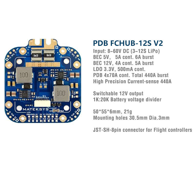 Matek System XCLASS PDB FCHUB- - Drone Power Distribution Board 评论和价格