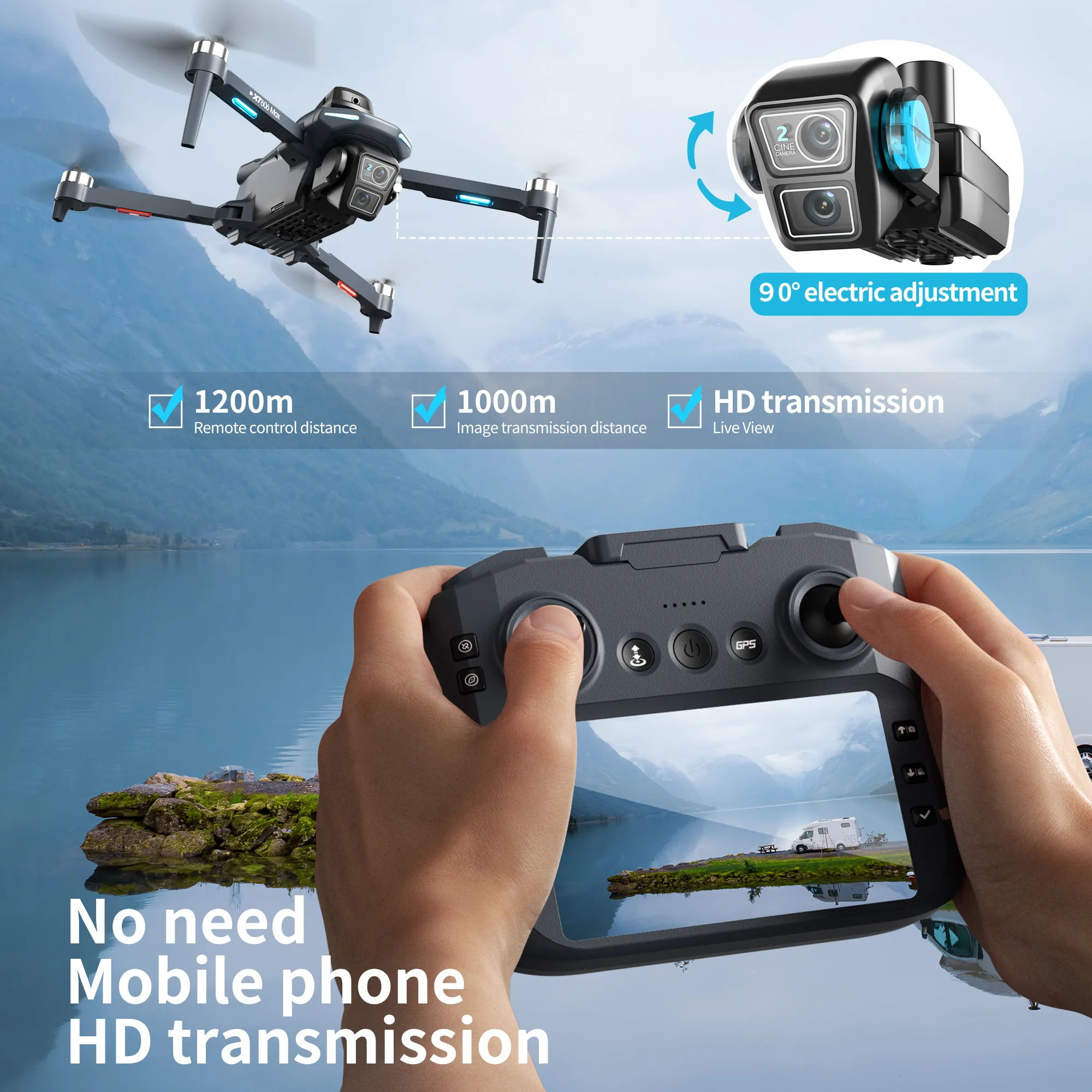 Original XT606 MAX GPS Drone H - Drone Gps Mount 评论和价格